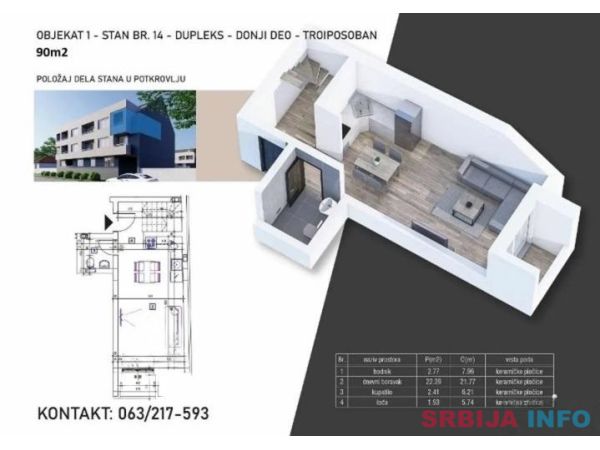 Prodaja stana 90m2 Sremska Mitrovica