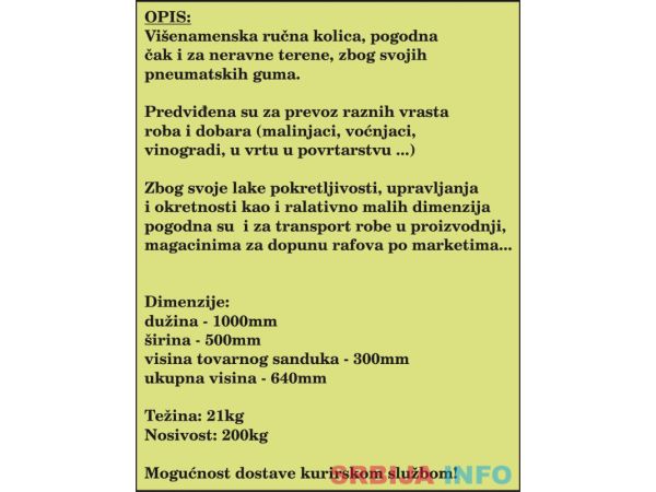 Rucna transportna kolica