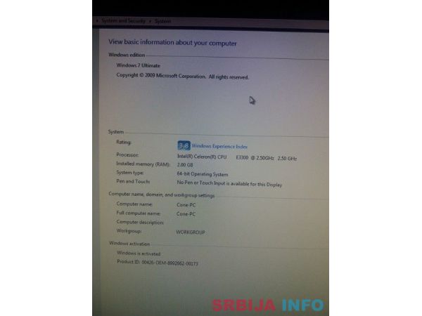Prodajem racunar/monitor/tastaturu/mis