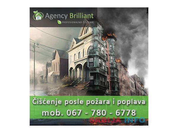 Čišćenje prostora posle požara, poplava ili izlivanja kanalizacije