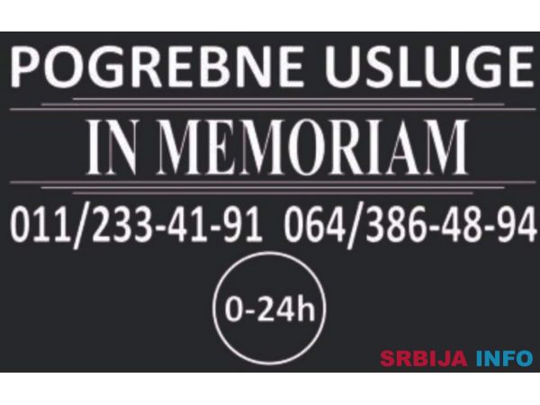 Pogrebne usluge In Memoriam