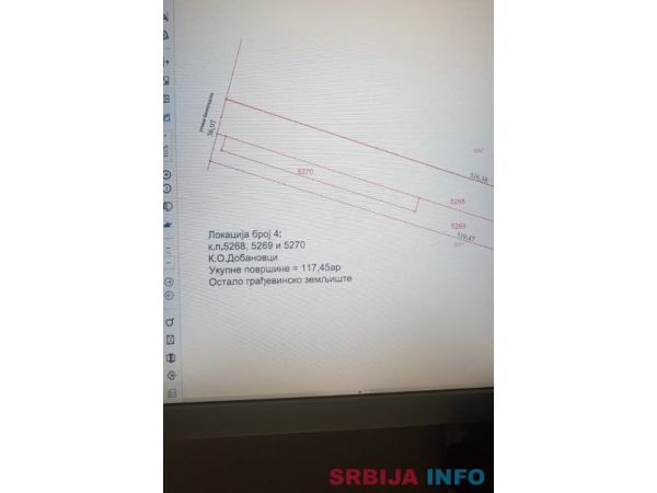 Dobanovci-gradjevinsko zemljiste 117 ara