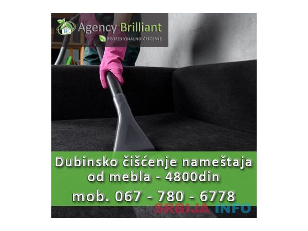 Dubinsko čišćenje nameštaja od mebla  4800 rsd