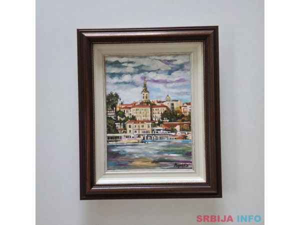 Ulje na platnu - Beograd, pejzaz. Prelepo!