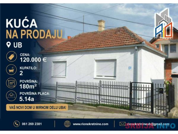 Na prodaju useljive 2 kuće u mirnom delu Uba 