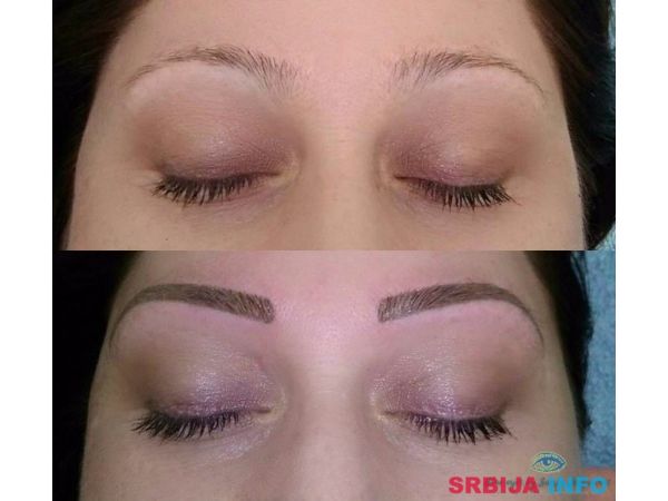 Trajna &scaron;minka obrva - tehnika senčenja 