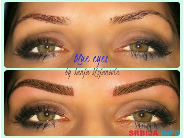 Trajna &scaron;minka obrva - tehnika senčenja 