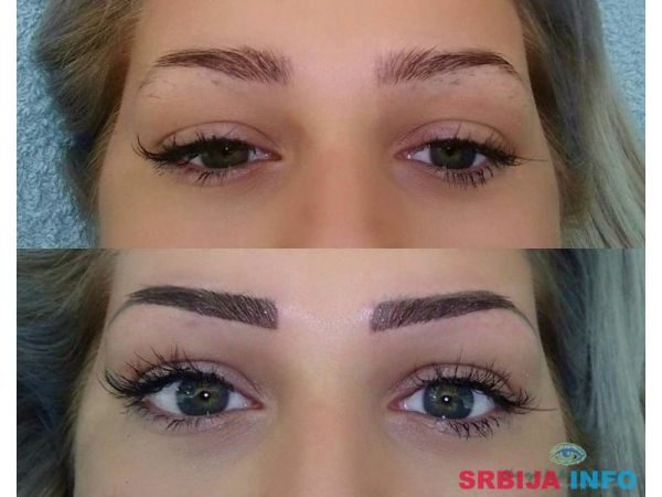 Trajna &scaron;minka obrva - tehnika senčenja 