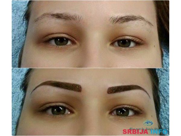 Trajna &scaron;minka obrva - tehnika senčenja 