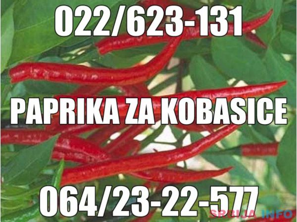 Paprika Mlevena, Crni i Beli Biber Za Kobasice, Kulen i Zaci