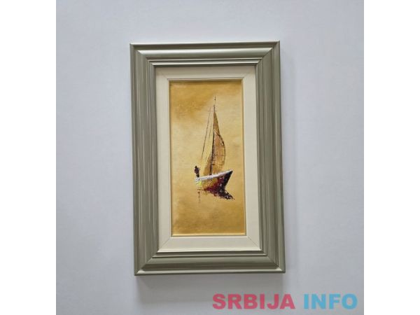 Ulje na platnu - Zlatno jedrenje, prelepa slika!