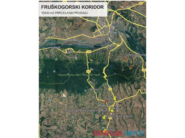 Na prodaju dve parcele Irig-Rivica