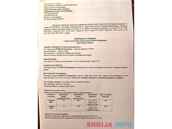 Odličan plac 15 ari Boždarevac Barajevo
