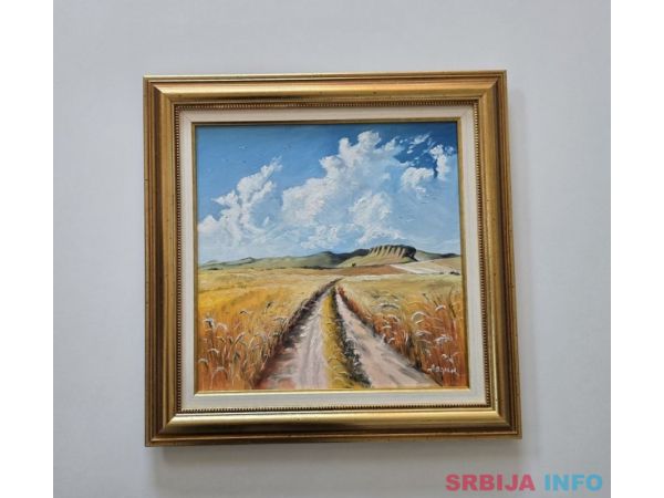 Ulje na platnu - Zlatno polje, prelepa slika!