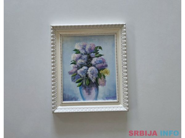 Ulje na platnu - Jorgovani