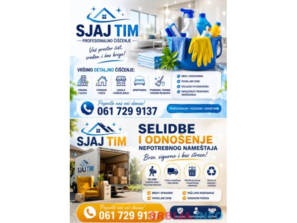 SELIDBE I ODVOŽENJE &Scaron;UTA I NAME&Scaron;TAJA