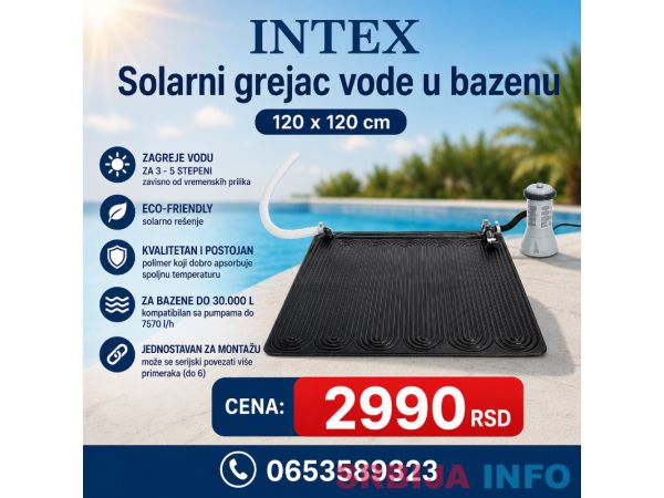INTEX Solarni grejač vode za bazen 120x120cm