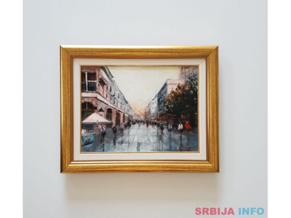 Ulje na platnu - Dan u Beogradu, prelepa slika!