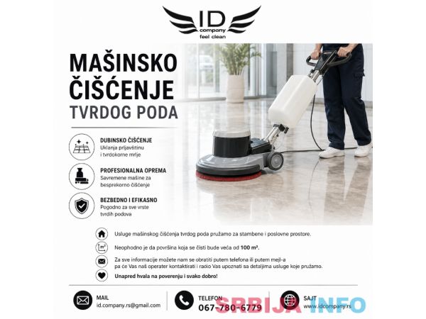 Mašinsko čišćenje tvrdog poda