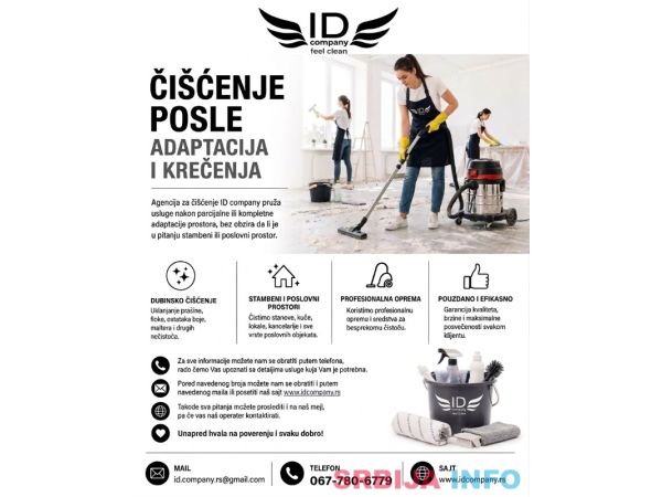 Čišćenje posle adaptacija i krečenja
