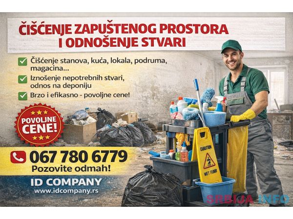Či&scaron;ćenje zapu&scaron;tenog prostora i odno&scaron;enje stvari