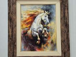 Ulje na platnu - Konj Feniks, prelepa slika!
