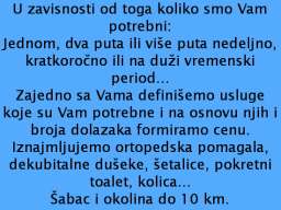 Kućna nega Šabac i okolina