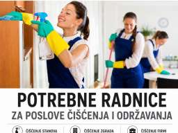 Potrebne radnice za poslove čišćenja i održavanja 60.000-120.000