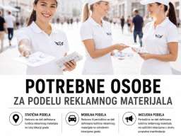Potrebne osobe za podelu reklamnog materijala
