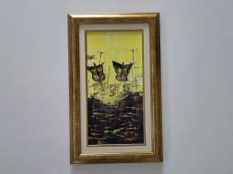 Ulje na platnu - Dva leptira, prelepa slika!