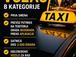 Potreban taxi vozač