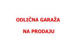 Novi Sad - Kej - Garaža - Odlična lokacija