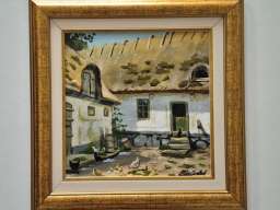 Ulje na platnu - Seosko dvoriste, prelepo!